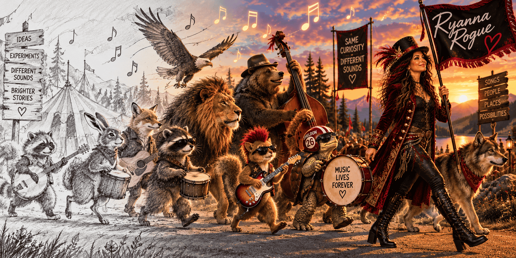 around the music